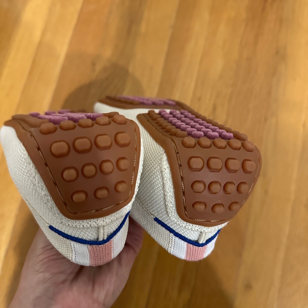 Rothy's Cream Slip-Ons with Pink Detail - Picture 4 of 6